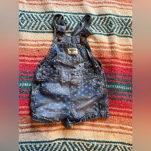 Oshkosh bandana print shortalls